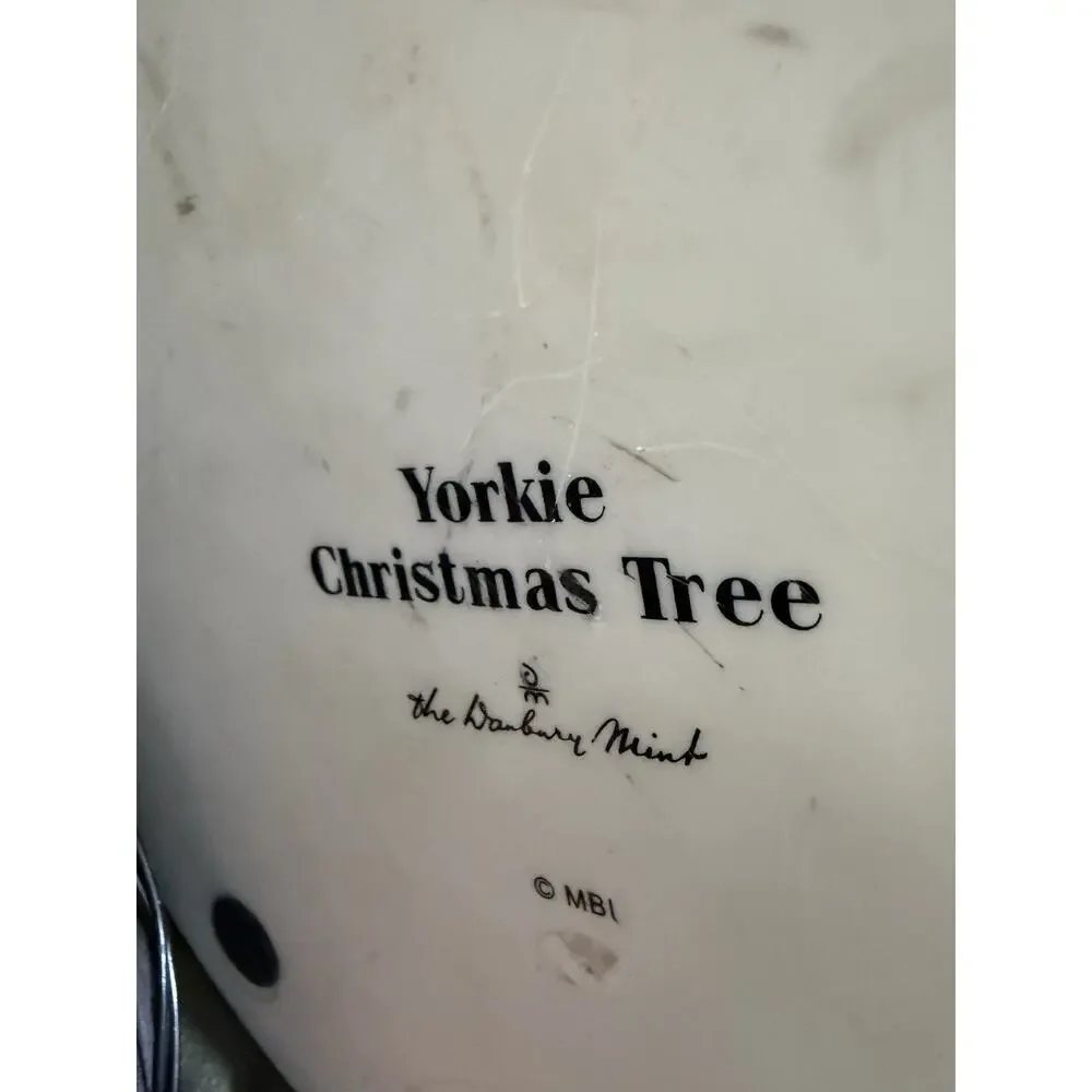 Danbury Yorkie Dog Light Up Christmas Tree Tested Works